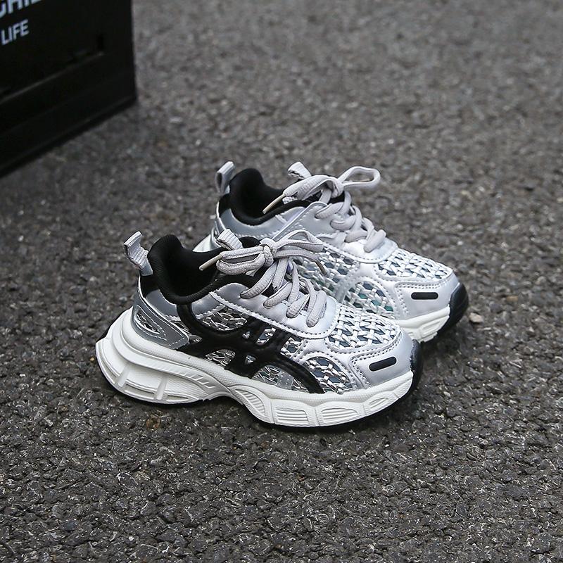 

Детская мода Четыре сезона Дышащая Повседневная обувь Детские Беговые сандалии Студенческие Девочки Трендовые Удобные Кроссовки для спортзала 26 чёрный