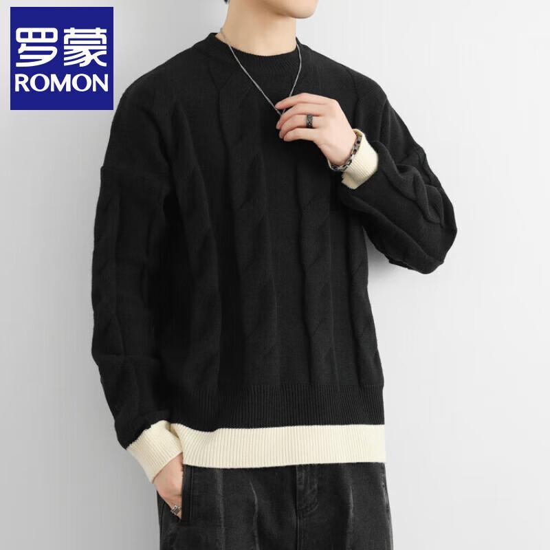 

Romain Men s Thermal Knit Pullover Sweater XL