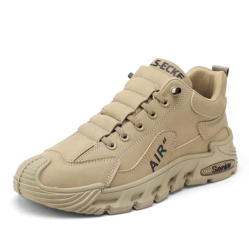 

Весенняя новая мужская обувь с защитой труда, мужская повседневная обувь для инструментальной доски, нескользящая обувь для вождения на платформе, мужская спортивная обувь для бега 44 хаки