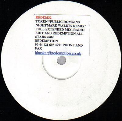 12inch Record TOXEN - Nightmare Walking REDEM32 Redemption 2002 UK Dance & Electronica Used