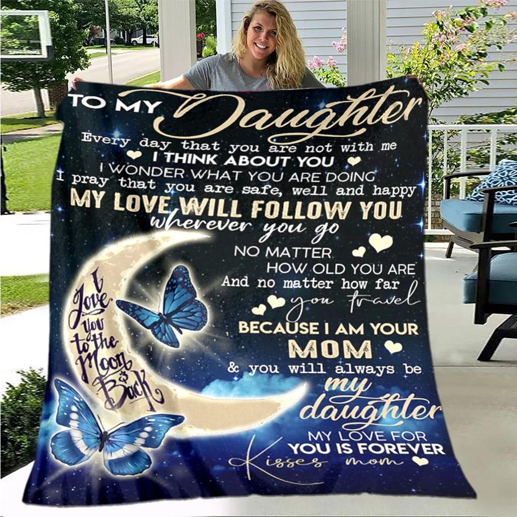 Prezent Błogosławieństwa dla Moich Rodziców, Dziadków, Synów i Córek, Flanelowy Ciepły Koc, Modny Przenośny Koc, Prezent Świąteczny