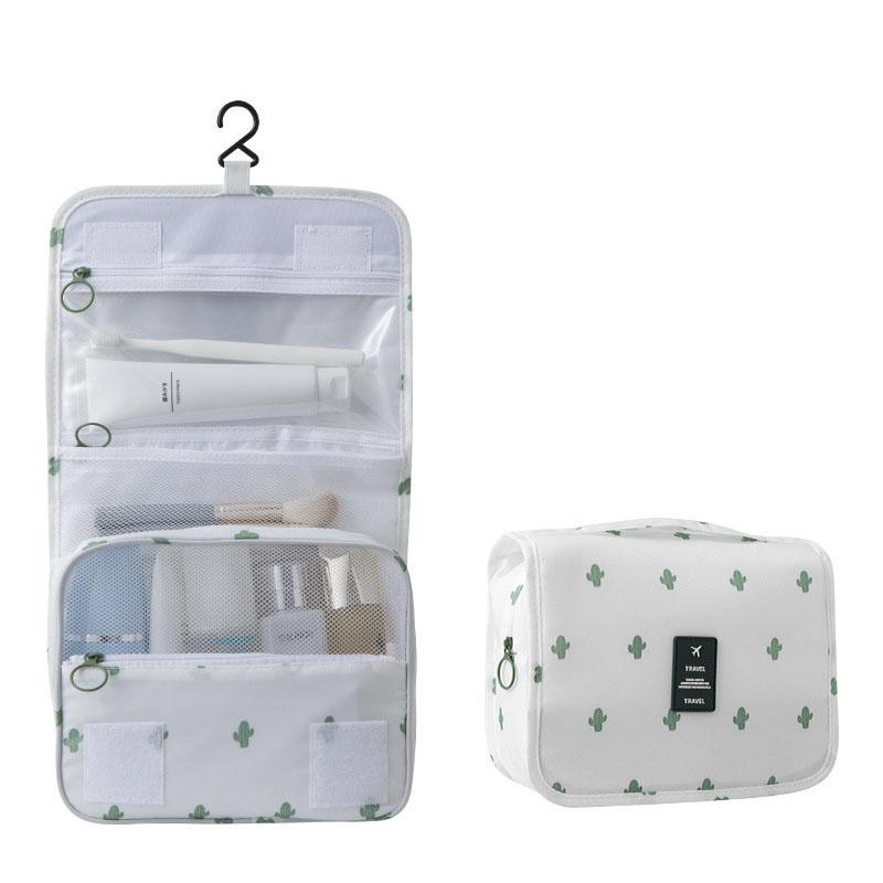 Travel Makeup Bag High Capacity Toiletries Storage Pouch Travel Make Up Organizer Waterproof Beauty Bag Bathroom Wash Bag Hand-held Hook Makeup Bag