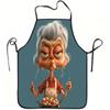 A Fun Printed Apron for Elderly Women, Featuring a Cooking-themed Design. Durable and Easy To Clean. Suitable for Kitchen Cooking, Gardening, Orchard