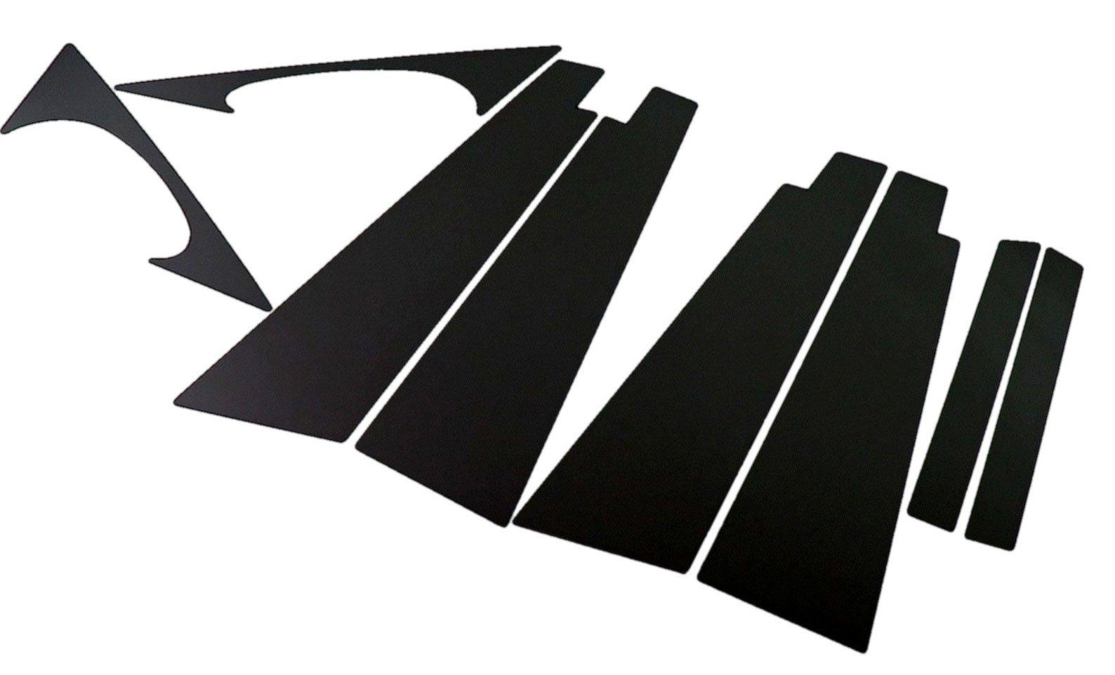 

BRIGHTZ Finish Stainless Steel Black Plated Pillar Panels and Visors for W221 Fits and S500 Ultra-Mirror S-Class (8-Piece Set) [PIL-BLA-054], S350, чёрный