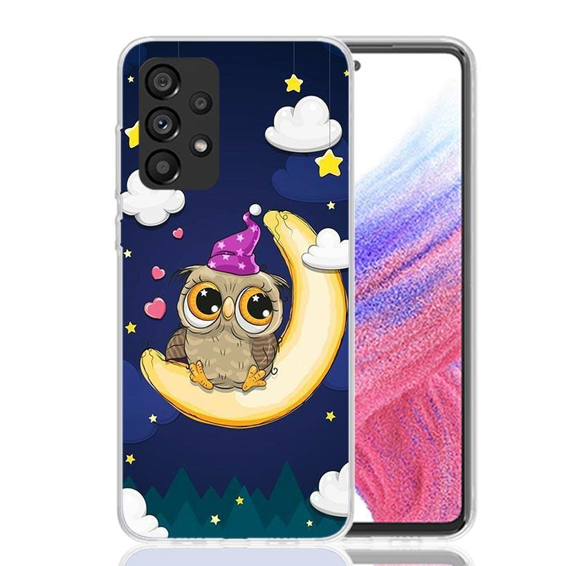 

Cartoon Cute Owl LoveLy Phone Case For Samsung Galaxy A13 A14 A15 A16 A53 A54 A55 A56 A33 A34 A35 A36 A23 A24 A25 A26 A05S A04S Samsung A33