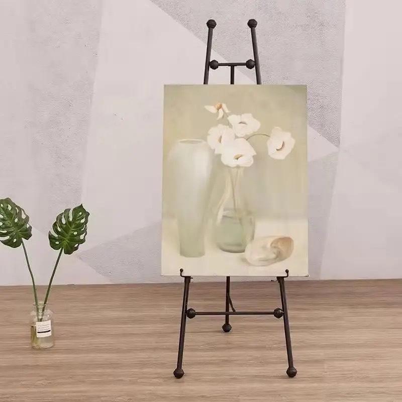 Luxury Nordic Wedding Welcome Photo Display Stand - Metal Easel Frame, Floor Standing.