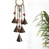 Witch Bells for Door Knob Protection Witch Wind Chime Door Hanger Handmade Rattan Hanging Ornament Witchcraft Home Decor