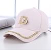 Letter D Rhinestone Baseball Cap, 100% Polyester, Adjustable Toggle Closure, Sun Protection, Casual Novelty Themed Cap