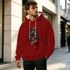 Men's Japanese Samurai Graphic Hoodie - Breathable Warm Trendy Casual Sweatshirt for Halloween Daily Wear