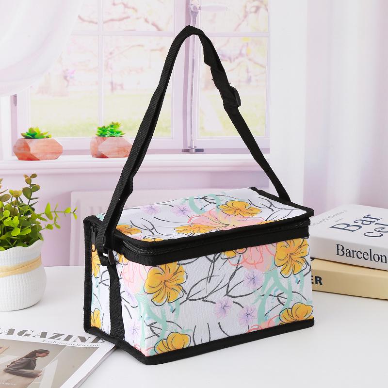 Oxford Cloth Insulated Outdoor Lunch Bag - Handheld Cold Storage Picnic and Takeaway Bag