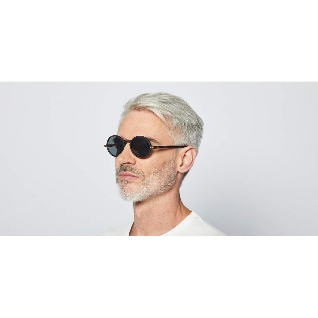 [IZIPIZI] Sunglasses #G Round (Tortoise/Gray)