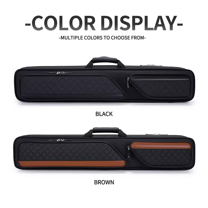 Pool Cue Bag 1 or 2 Cue Capacity Waterproof Oxford Fabric Lightweight Dustproof with Shoulder Strap For Snooker Tournament