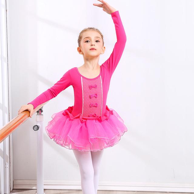 Girls' Ballet Dancewear: Long/Short Sleeve Leotard - Toddler & Children's Chinese Dance Costume