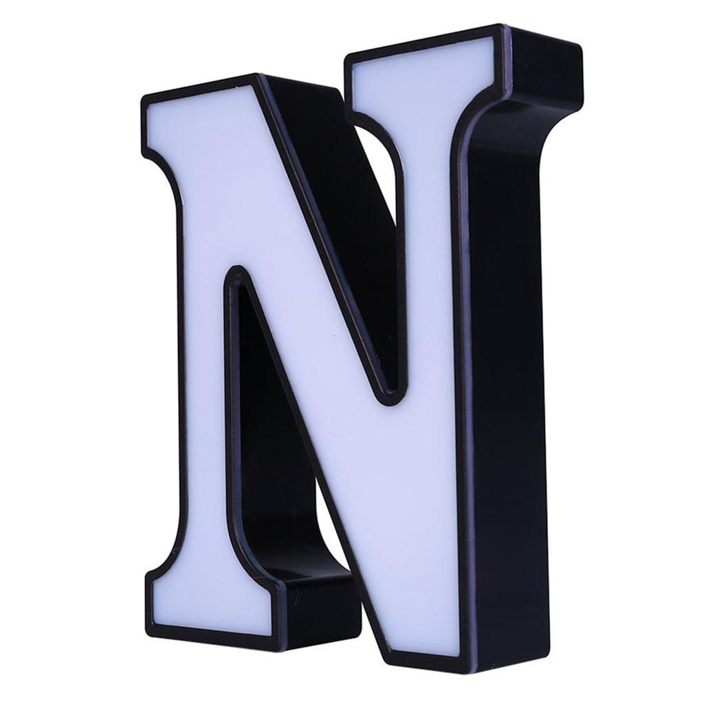 Plastic LED 26 English Alphabet Night Lamp Letter Shape Decoration Light for Birthday Propose