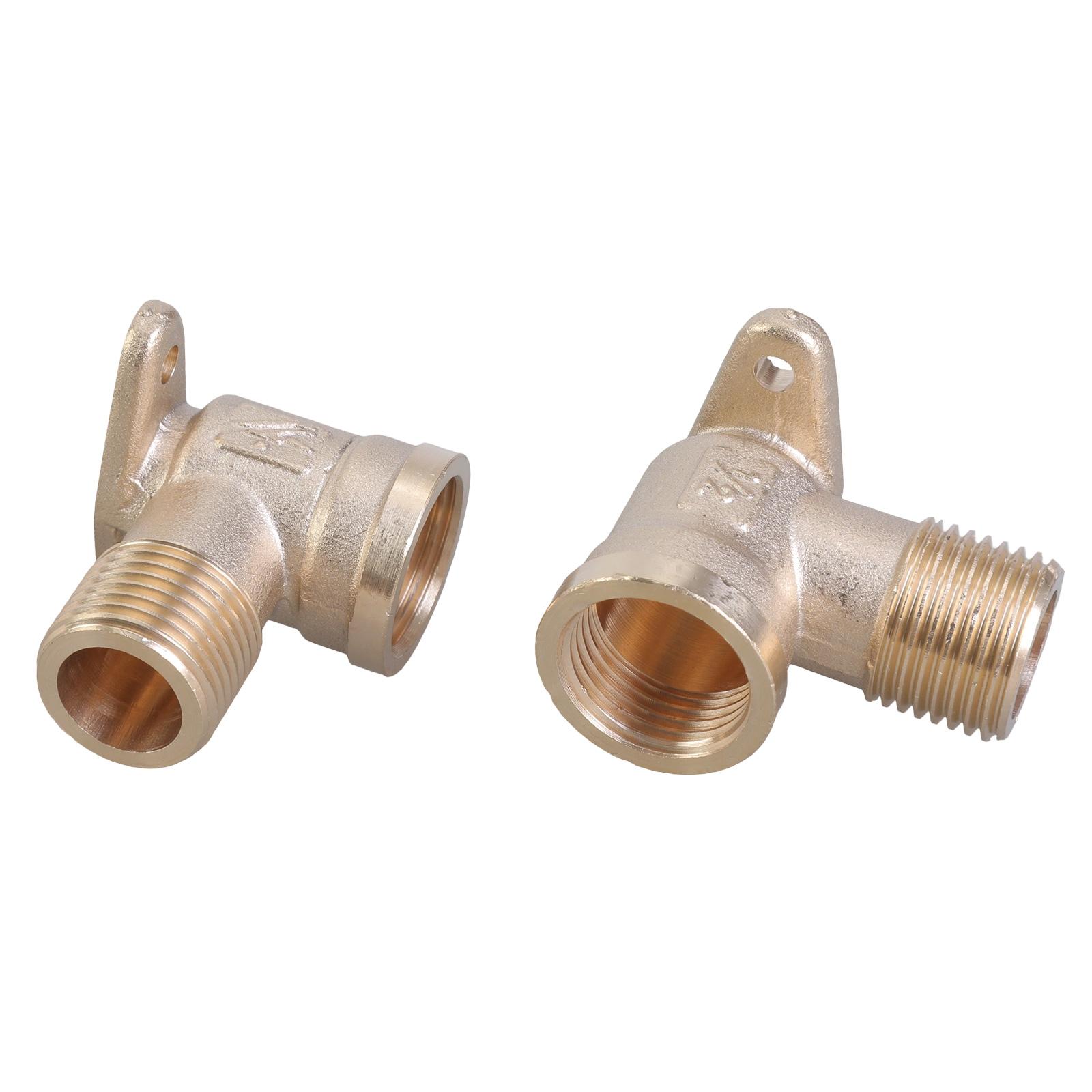 

Упаковка из 2 латунных настенных распределителей DN15 с резьбовым фитингом 90 градусов с внутренней и наружной резьбой 1/2 дюйма для водопровода