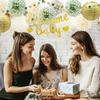 Baby Shower Decorations Neutral Sage Green and Gold Party- Welcome Baby Banner,Tissue Pom Poms,Paper Lanterns,Circle Dot & Tassel Garland- Baby