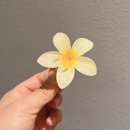 Haarkralle Transparent Farbverlauf Blütenform Haarspange Anti-Rutsch Zähne Hinterkopf Haarkralle Vielseitiges Haaraccessoire