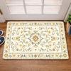Vintage Retro Peony Floral Door Mat Non Slip Entrance Doormat Classical Flower Vines Pattern Rug Farmhouse Home Decor Carpet