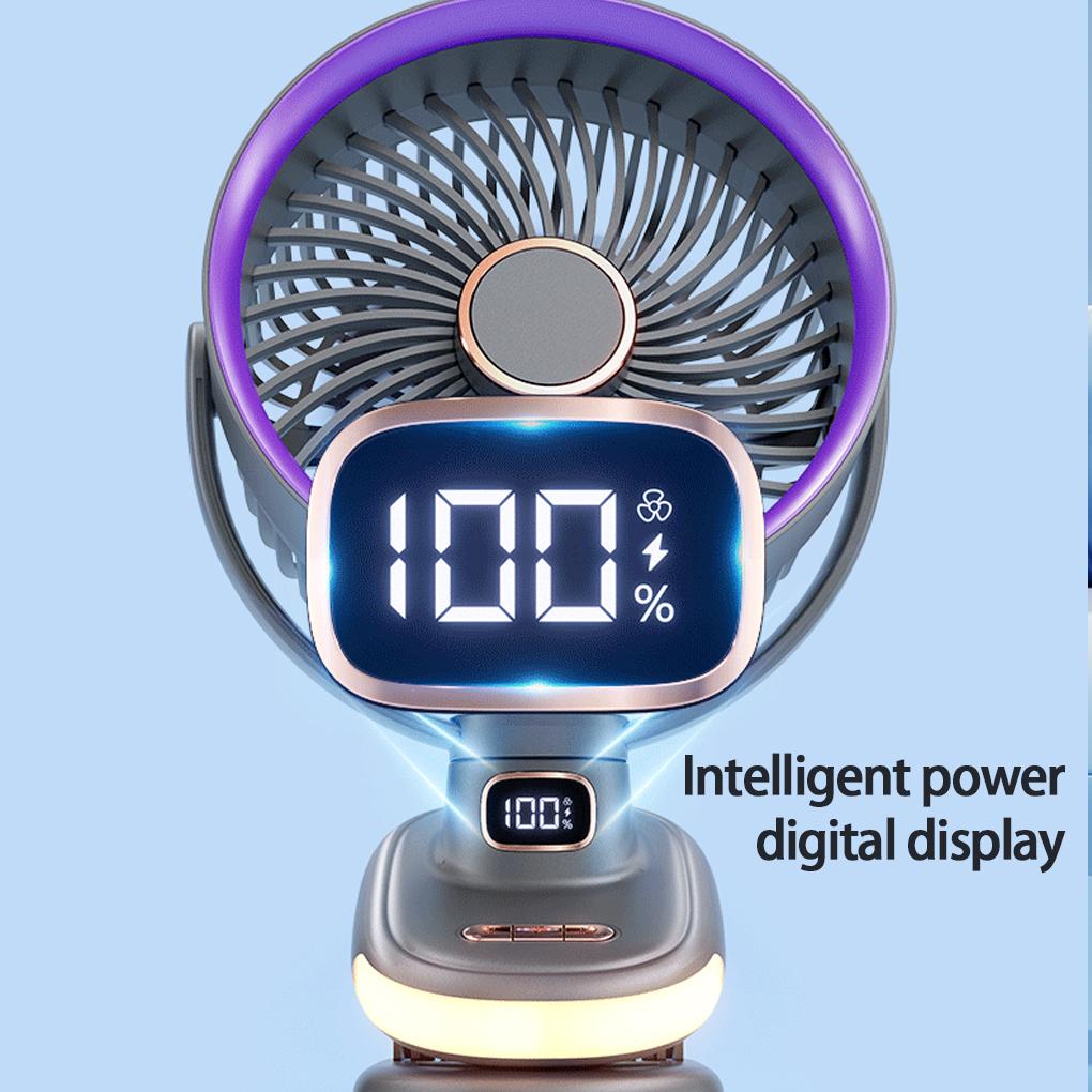 10000mAh Rechargeable Mini Clip Fan Mute Mini Desk Fan Adjustable Clip-on Fan Table Wireless Fan for Home Room Stroller Camping