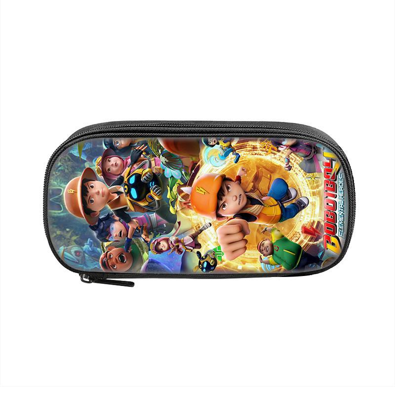 Boboiboy Pencil Case For Kids Nylon Storage Bag With Cartoon Design