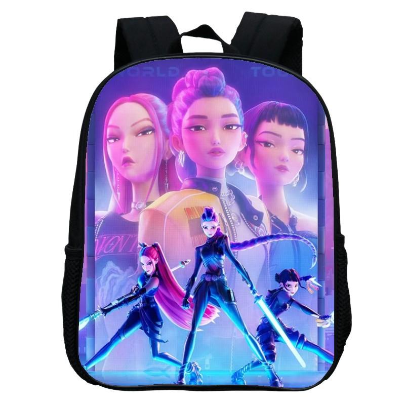 Printed Witch Hunters Huntrix Kpop Kindergarten Bag, Cartoon 12-inch Backpack Lightweight