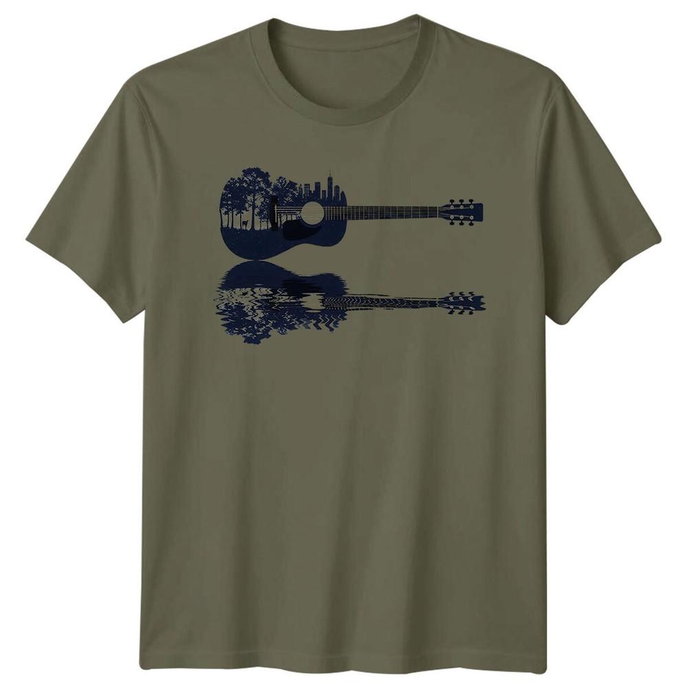 

Гитара Природа Городской пейзаж Музыка Мужская футболка Женская футболка Графический Унисекс Топ 4XL