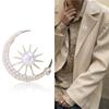 Blucome Spilla per collare per abbigliamento semplice per abito semplice con perla creativa in stile coreano