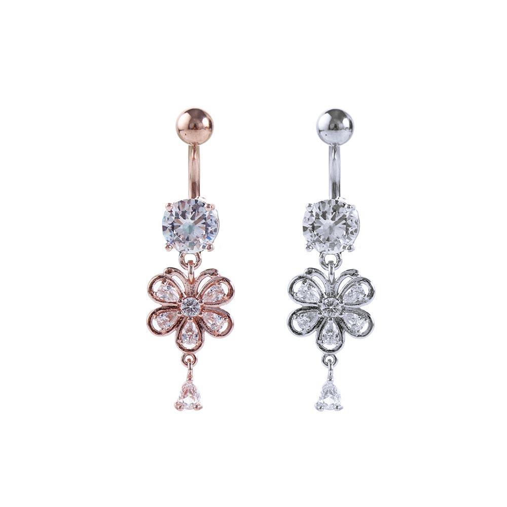 Edelstahl Bauchnabelpiercings Schmetterling Körperpiercing Schmuck Vintage Bauchnabelringe Mädchen