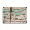 Dragonfly Quote Metal Wall Art Sign 8x12 Inch Home Decor with Holes