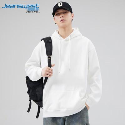 JEANSWEST Men's 2025 Autumn Casual Loose Fit Hooded Sweatshirt