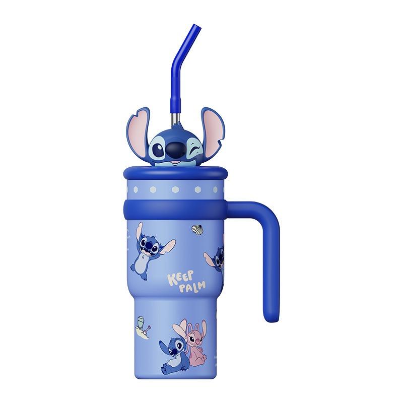 

Cartoon Thermos Cup Disney 700ML Stainless Steel Keep Cold and Hot Stitch Lotso Coffee Cup with Straw Portable Car Water Cups 700ML