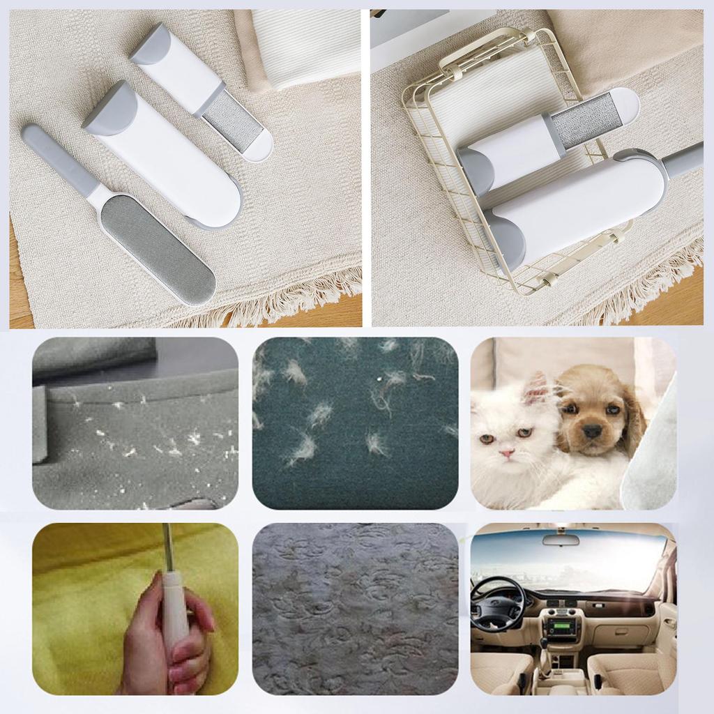 Lint Brush and Pet Hair Remover for Laundry, Clothes, Couches, Car Seats, Furniture and Fabric, Reusable Hair Removal Brush, Double-Sided Lint Roller