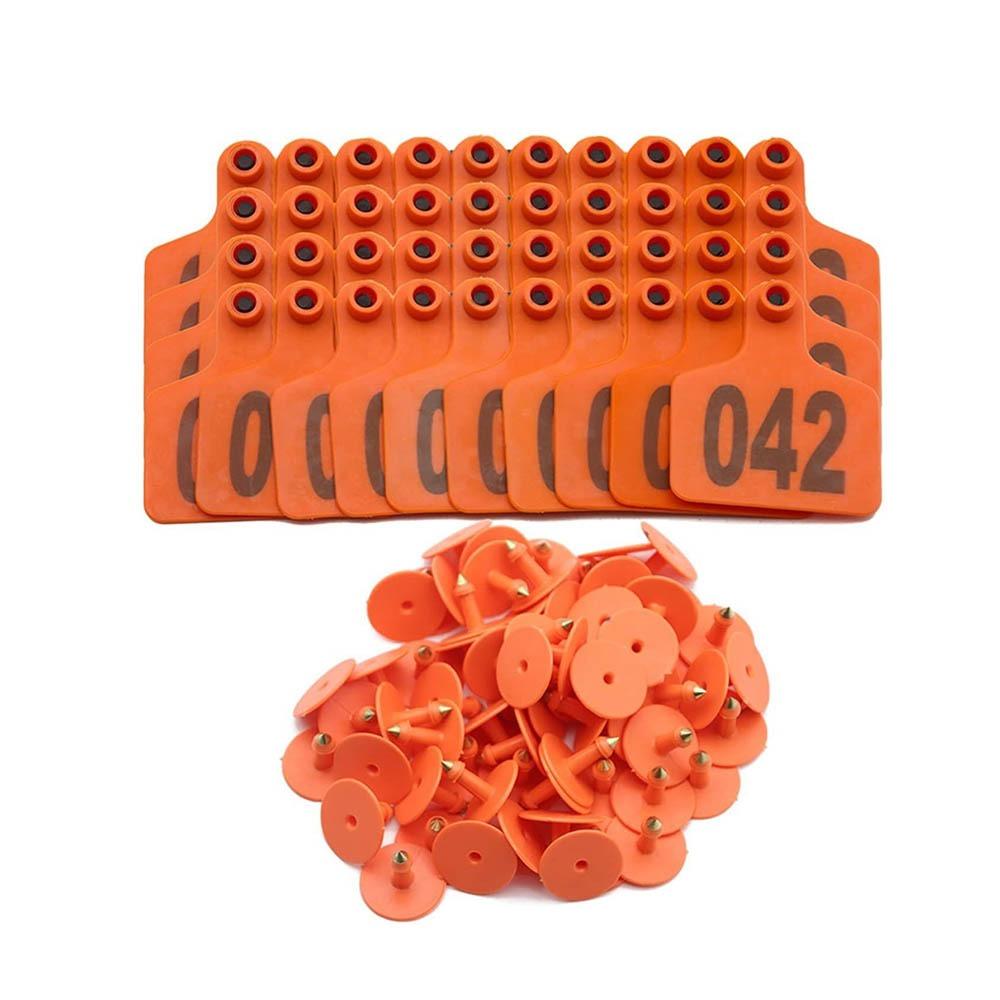 100Pcs Farm Equipment Cow Ear Tag Card 001-100 Numbers Pig Sheep Ear Sign Cattle Ear Marker  Cow