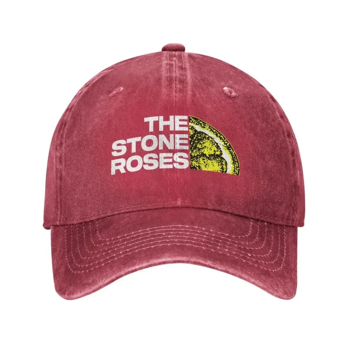 

The Stone Roses Tsr Logo Baseball Cap for Unisex Women Distressed Washed Headwear Rock Band Music Travel Unstructured Soft Hats Cap One Size