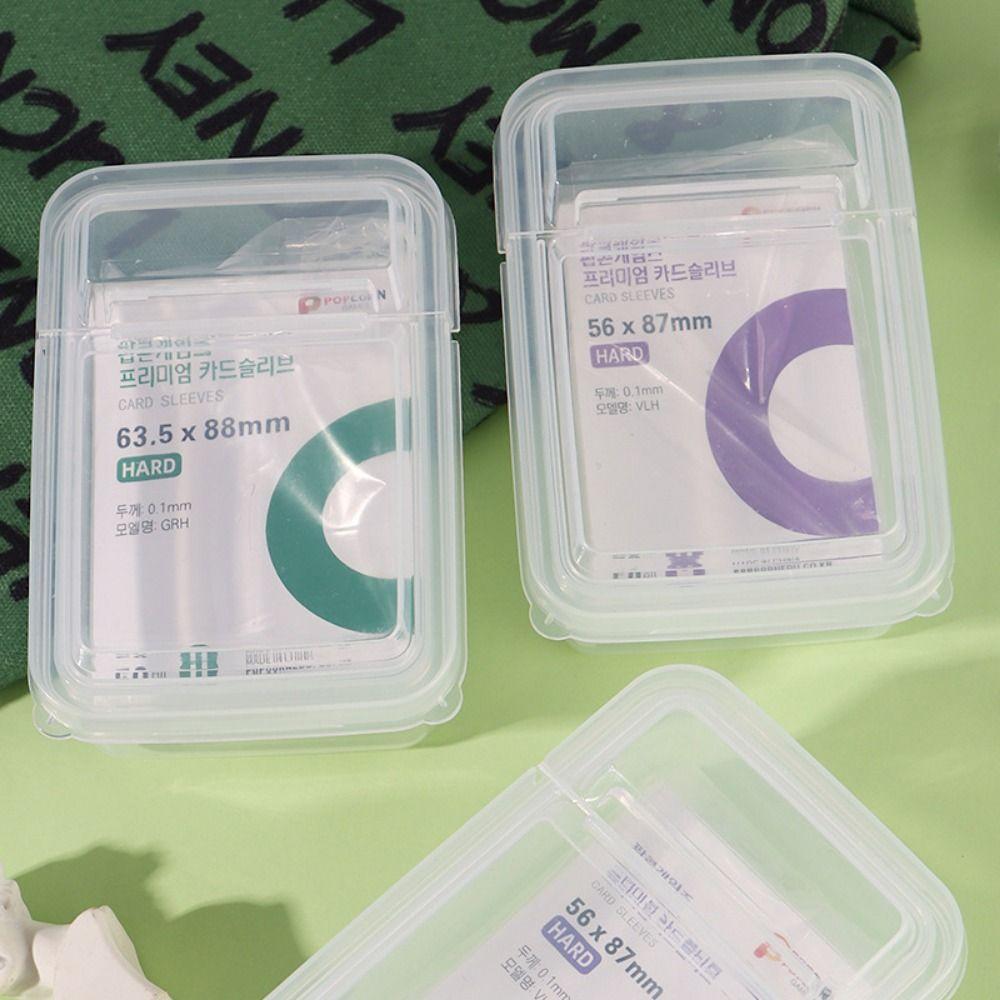 Plastic Card Film Storage Box Transparent Photocard Collection Case Flip Lip Card Holder Box  DIY