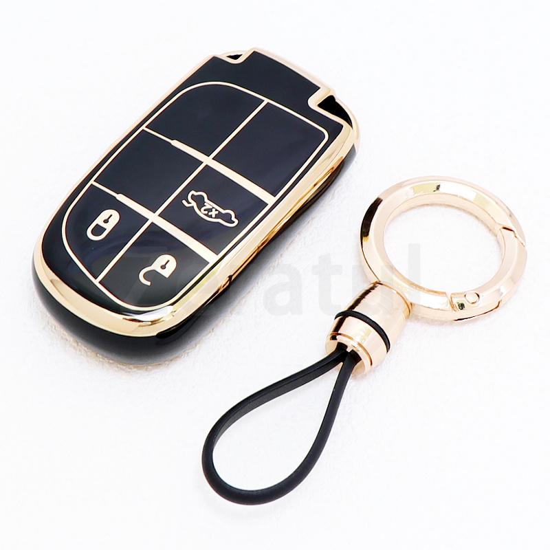 3 Buttons Tpu Auto Accessaries For Jeep Renegade Compass Grand Cherokee Car Key Cover Case Fob For Chrysler 300C Wrangler Dodge