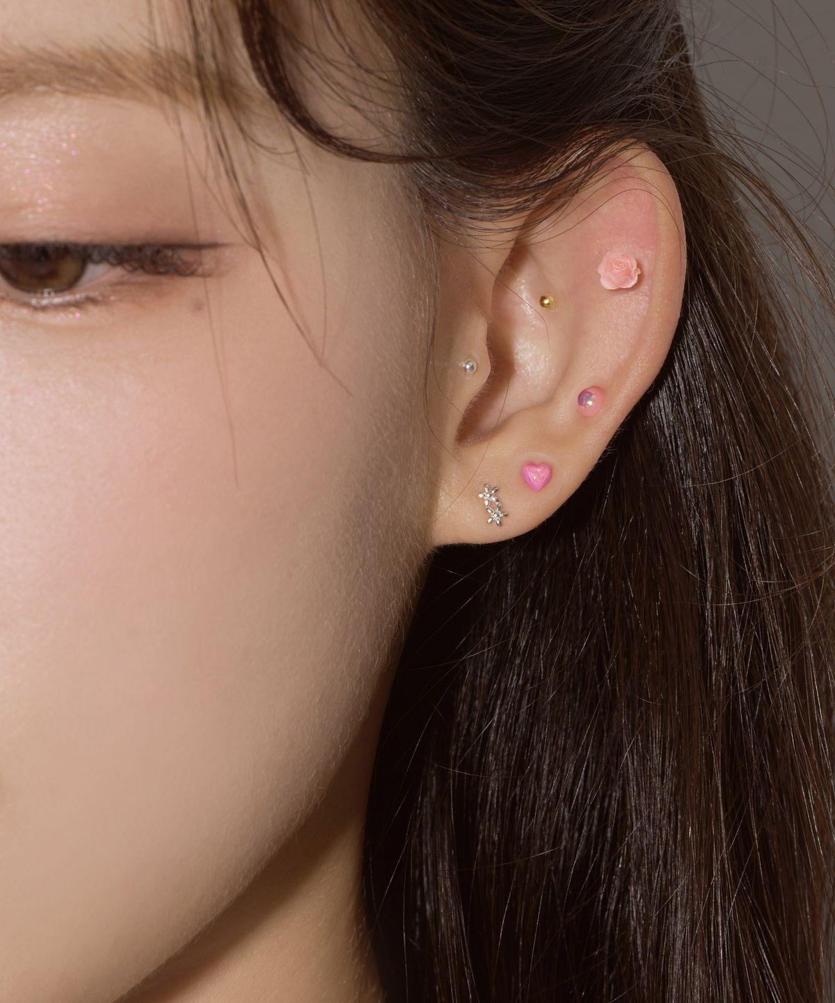 Glim Heart Round Mix Auricular Therapy Ear Acupuncture Jewel Patch