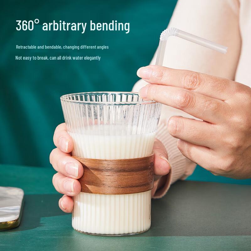 DYMAYKI Disposable Bendable Straws