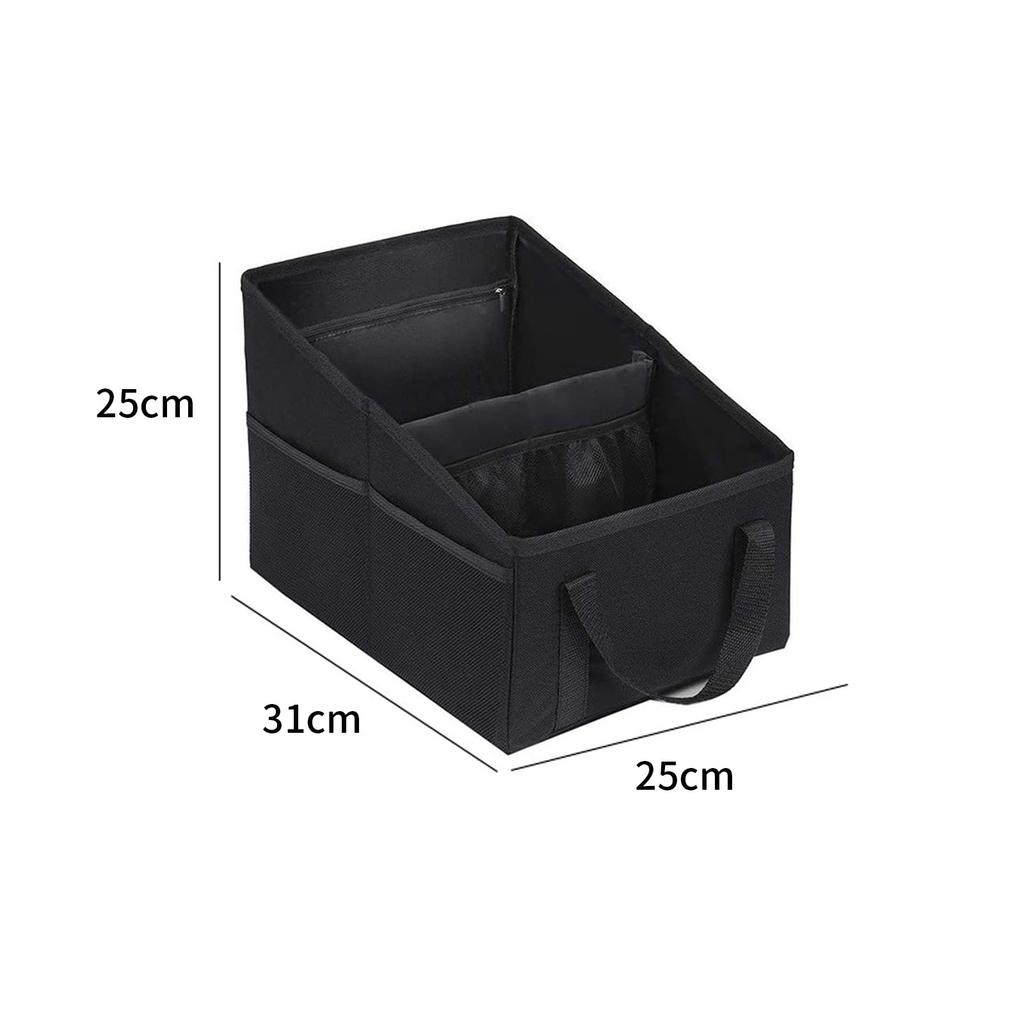 A savior for car interior Foldable car storage Fits in the trunk or as a seatback pocket for the passenger design offers large capacity for easy