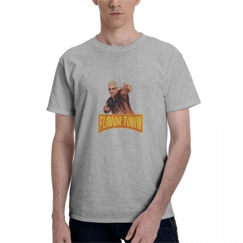 FLAVOR TOWN USA GUY FlERl Classic TShirt Crew Neck shirt plain black t shirts men S