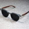2024 HD Anti-UV Sunglasses with Metal Studs & Wood Grain Arms for Men & Women.
