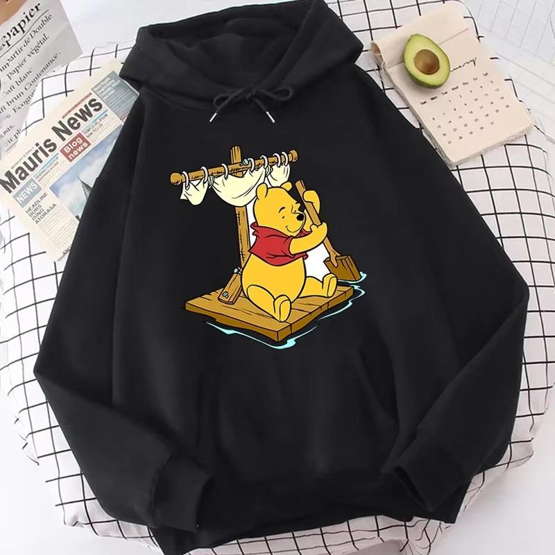 Kawaii Winnie Pooh Bear Printed Hoodie Fashion Autumn Men and Women Casual Long Sleeve Streetwear Sweater Harajuku Pullover Top