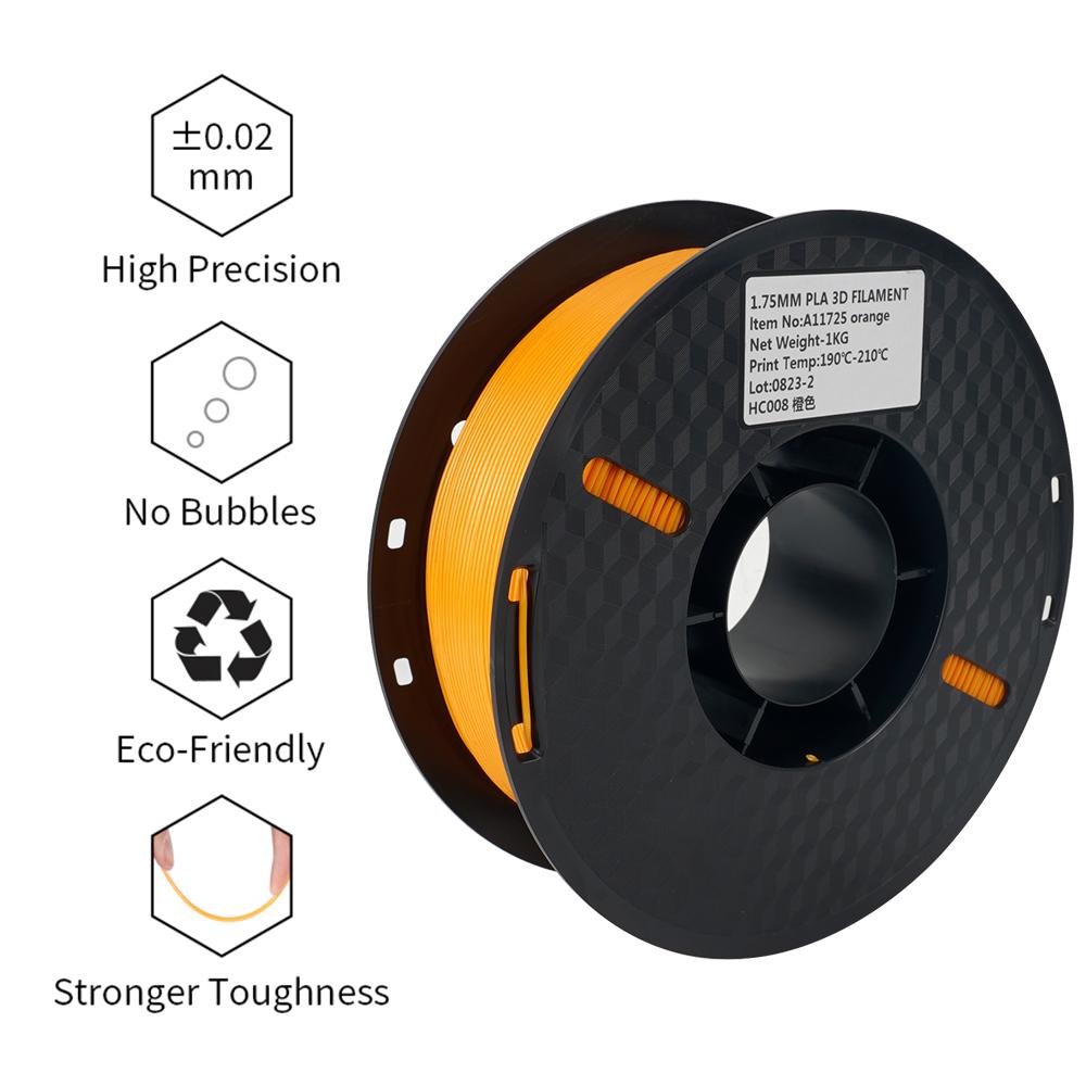 KINGROON 1KG PLA Filament 1.75mm FDM 3D Printer Material ±0.02 No-Tangling Strong Bonding Impresora 3D Printting Filament