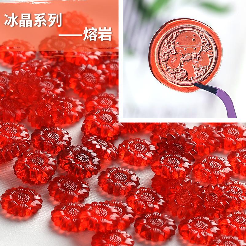 100Pcs/bag Sunflower Enamel Wax Particles Translucent Color DIY Invitation Envelope Seal Full Set of Wax Making Materials