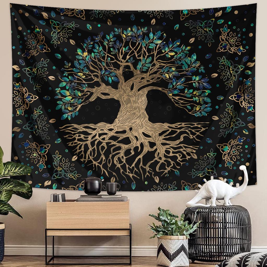 1Pc Universe Life Tree Tapestry, Dreamy Tree Background Cloth, Suitable For Living Rooms, Bedrooms, Dormitories, And Home Decora
