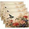 4pc S Bohemia Flowers Etc Printing Heat Resistant Heat Insulating Mats Restaurant Placemats Must Have Home Decorations Beauty