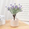 6Pcs Fake Plants Purple Plastic Gypsophila Diy Christmas Wreath Accessories for Home Decor Scrapbook Wedding Artificial Flowers