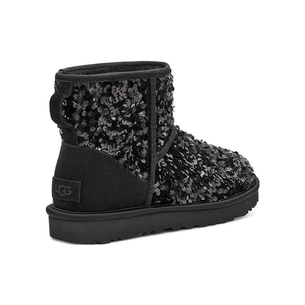 UGG Classic Mini Chunky Sequin Boot Black Women's 1130602-BLK
