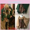 Enchanting Medieval Women Woodland Elf Fairy Dress Corset Set For Halloween Magic