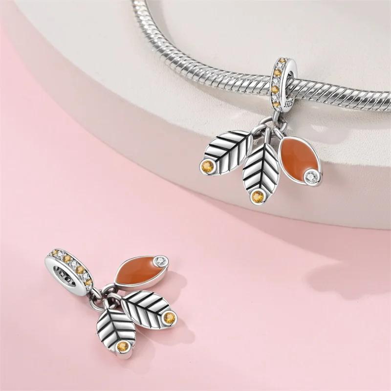 Authentic Charm Bead Charms Copper Plated Daisy Pendant Plant Bead Charms Compatible With Bracelets Women Jewellery Making Diy Gift
